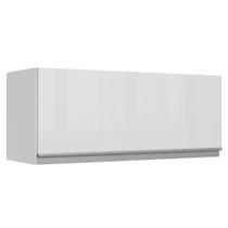 Armário De Cozinha Aéreo 100% MDF 80 cm Porta Branco Brilho Acordes Madesa