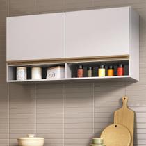Armário de Cozinha Aéreo 105cm 2 Portas e Nichos Veneza Multimóveis MP2259 Armário de Cozinha Aéreo 105cm 2 Portas e Nichos Veneza Multimóveis MP2259