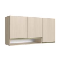 Armário de Cozinha Aéreo 120cm 3 Portas 1 Nicho Cook