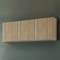 Armário de Cozinha Aéreo 150cm com 3 Portas Argélia Castanho - Lumil Armário de Cozinha Aéreo 150cm com 3 Portas Argélia Castanho - Lumil