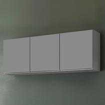 Armário de Cozinha Aéreo 150cm com 3 Portas Argélia Cinza - Lumil Armário de Cozinha Aéreo 150cm com 3 Portas Argélia Cinza - Lumil
