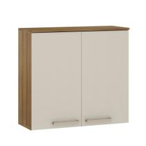 Armário de Cozinha Aéreo 2 Portas 1 Prateleira Cristal 80cm Armário de Cozinha Aéreo 2 Portas 1 Prateleira Cristal 80cm