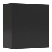 Armário de Cozinha Aéreo 2 Portas 67cm Italy Preto - EJ Móveis