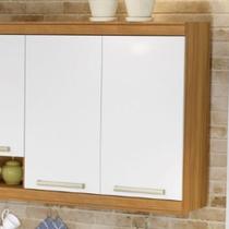 Armário de Cozinha Aéreo 2 Portas Burguesa Premium 100% MDF Marrom/Amadeirado Freijó/Branco Armário de Cozinha Aéreo 2 Portas Burguesa Premium 100% MDF Marrom/Amadeirado Freijó/Branco