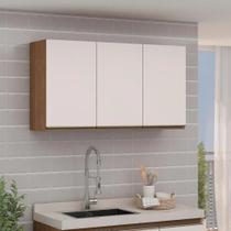 Armário de Cozinha Aéreo 3 Portas Conecta Ébano/Branco Armário de Cozinha Aéreo 3 Portas Conecta Ébano/Branco