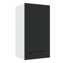 Armário de Cozinha Aéreo 35 cm 1 Porta Branco/Preto Agata Madesa Armário de Cozinha Aéreo 35 cm 1 Porta Branco/Preto Agata Madesa