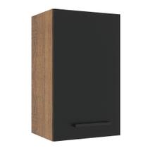 Armário de Cozinha Aéreo 40 cm 1 Porta Rustic/Preto Agata Madesa Armário de Cozinha Aéreo 40 cm 1 Porta Rustic/Preto Agata Madesa