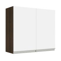 Armário de Cozinha Aéreo 70 cm 2 Portas Rustic/Branco Glamy Madesa Armário de Cozinha Aéreo 70 cm 2 Portas Rustic/Branco Glamy Madesa