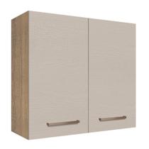 Armário de Cozinha Aéreo 70 cm 2 Portas Rustic/Crema Agata Madesa