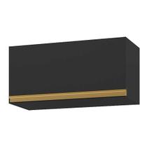 Armário De Cozinha Aéreo 70cm 1 Porta Basculante Veneza Multimóveis V3681 Preto/dourado Armário De Cozinha Aéreo 70cm 1 Porta Basculante Veneza Multimóveis V3681 Preto/dourado