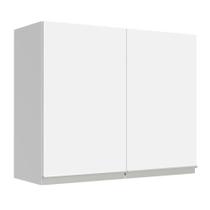 Armário de Cozinha Aéreo 80 cm 2 Portas Branco Glamy Madesa