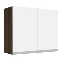 Armário de Cozinha Aéreo 80 cm 2 Portas Rustic/Branco Glamy Madesa