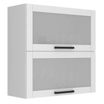 Armário de Cozinha Aéreo 80cm 2 Portas Basculantes C/Vidro 100% MDF Phoenix Móvel na Caixa Armário de Cozinha Aéreo 80cm 2 Portas Basculantes C/Vidro 100% MDF Phoenix Móvel na Caixa