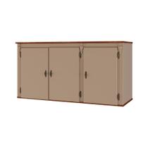 Armário de Cozinha Aéreo Antique de Madeira 120 cm com 3 Portas - 609-M