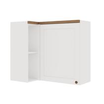 Armário de Cozinha Aéreo Canto 1 Porta Iluminata Branco Armário de Cozinha Aéreo Canto 1 Porta Iluminata Branco