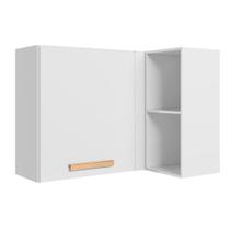 Armario de Cozinha Aéreo Canto Reto Intenza 1 Porta com Nicho Branco/Branco UV - Nicioli Armario de Cozinha Aéreo Canto Reto Intenza 1 Porta com Nicho Branco/Branco UV - Nicioli