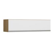 Armário de Cozinha Aéreo com Porta Basculante 120x30 Cm MDP Avelã Branco 0461