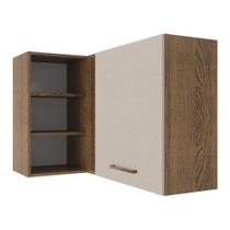 Armário de Cozinha Aéreo de Canto 1 Porta para linha de 60 cm de profundidade Rustic/Crema Agata Madesa Armário de Cozinha Aéreo de Canto 1 Porta para linha de 60 cm de profundidade Rustic/Crema Agata Madesa