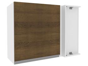 Armário De Cozinha Aéreo de Canto 100% MDF 1 Porta Branco/Rustic Acordes Madesa