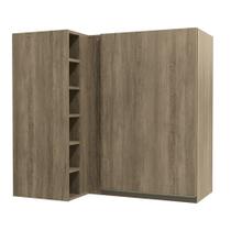 Armário de Cozinha Aéreo de Canto 98cm com Nicho G768 Maxxi Nogal Kappesberg