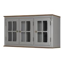 Armário de Cozinha Aéreo Hannover de Madeira 120 cm com 3 Portas de Vidro - M550700V Armário de Cozinha Aéreo Hannover de Madeira 120 cm com 3 Portas de Vidro - M550700V