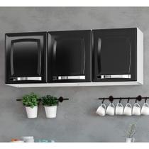 Armário de Cozinha Aéreo Rose em Aço 105CM 3 Portas Itatiaia