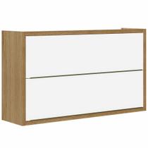 Armário de Cozinha Aéreo Triplo Aramóveis Paola com 2 portas e largura de 120 cm carvalho Branco