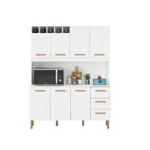 Armário de Cozinha Alice 1,57m com 7 Portas Branco