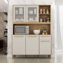 Armário de Cozinha Ambiente Rubi Cinamomo Off White - Valdemóveis Armário de Cozinha Ambiente Rubi Cinamomo Off White - Valdemóveis