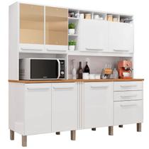 Armário de Cozinha Antonela 8 Portas 2 Gavetas Imop Cor Branco Armário de Cozinha Antonela 8 Portas 2 Gavetas Imop Cor Branco