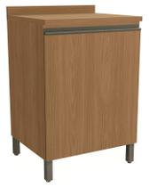 Armário de Cozinha Balcão 1 porta 60cm com Tampo e Pés G742 Maxxi Canela Kappesberg