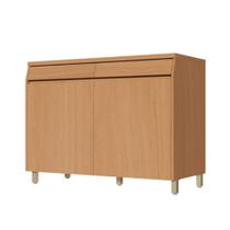 Armário de Cozinha Balcão 2 Portas 2 Gavetas 100% MDF Simone Mendes 120cm