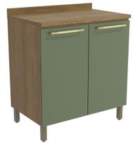Armário de Cozinha Balcão 2 Portas 80cm com Tampo e Pés M623 Botanic Kappesberg Armário de Cozinha Balcão 2 Portas 80cm com Tampo e Pés M623 Botanic Kappesberg