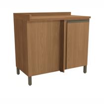 Armário de Cozinha Balcão de Canto 98x59cm com Tampo e Pés Maxxi Canela Kappesberg Armário de Cozinha Balcão de Canto 98x59cm com Tampo e Pés Maxxi Canela Kappesberg