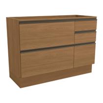 Armário de Cozinha Balcão de Pia 1,20m com 1 Porta e 4 Gavetas G746 Maxxi Canela Kappesberg