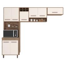 Armario de Cozinha Barcelona Com 8 Portas e Pés Reguláveis Carvalho Oak/Off White Armario de Cozinha Barcelona Com 8 Portas e Pés Reguláveis Carvalho Oak/Off White