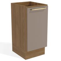 Armário de Cozinha Botanic 1 Porta Nogueira/Fendi - Kappesberg Armário de Cozinha Botanic 1 Porta Nogueira/Fendi - Kappesberg
