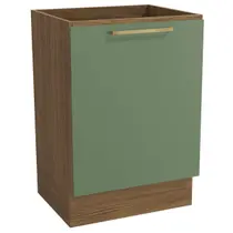 Armário de Cozinha Botanic 60 Cm 1 Porta Nogueira/Verde Oliva - Kappesberg Armário de Cozinha Botanic 60 Cm 1 Porta Nogueira/Verde Oliva - Kappesberg