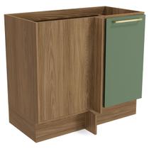 Armário de Cozinha Botanic 98 Cm 1 Porta Nogueira/Verde Oliva - Kappesberg Armário de Cozinha Botanic 98 Cm 1 Porta Nogueira/Verde Oliva - Kappesberg