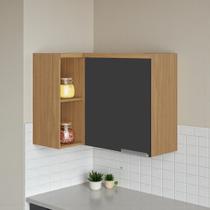 Armário de Cozinha Canto 1 Porta 100% MDF Dobradiças Slow Motion New Porto Itatiaia