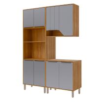 Armário de Cozinha Celeste com Torre Quente 150 cm 8 Portas Armário de Cozinha Celeste com Torre Quente 150 cm 8 Portas