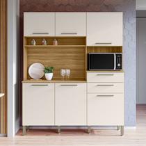 Armário de Cozinha com Balcão Huge 6 Portas 2 Gavetas Freijó/Soft - Pnr Móveis