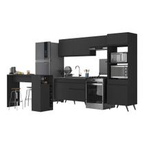 Armário de Cozinha com Bancada/Mesa Gourmet Veneza Multimóveis MP2174