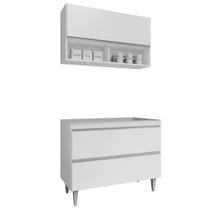 Armário de Cozinha Com Nichos CP01 Para Pia 100cm M24 Branco - Mpozenato