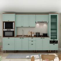 Armário De Cozinha Comp Genialflex Iluminata Ayla Verde Mint