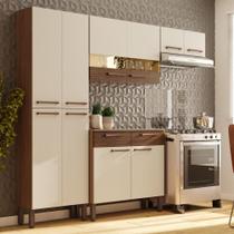 Armário de Cozinha Compacta 10 Portas 2 Gaveta com Balcão Nala