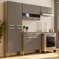 Armário de Cozinha Compacta 10 Portas 2 Gaveta com Balcão Nala