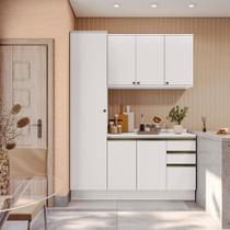 Armário de Cozinha Compacta 100% MDF 170cm Branco Celeste Kappesberg Armário de Cozinha Compacta 100% MDF 170cm Branco Celeste Kappesberg