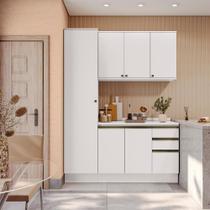 Armário De Cozinha Compacta 100% Mdf 170cm Branco Celeste Kappesberg Armário De Cozinha Compacta 100% Mdf 170cm Branco Celeste Kappesberg