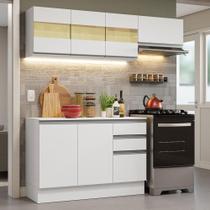 Armário de Cozinha Compacta 100% MDF 180cm Branco Smart Madesa 02 Armário de Cozinha Compacta 100% MDF 180cm Branco Smart Madesa 02